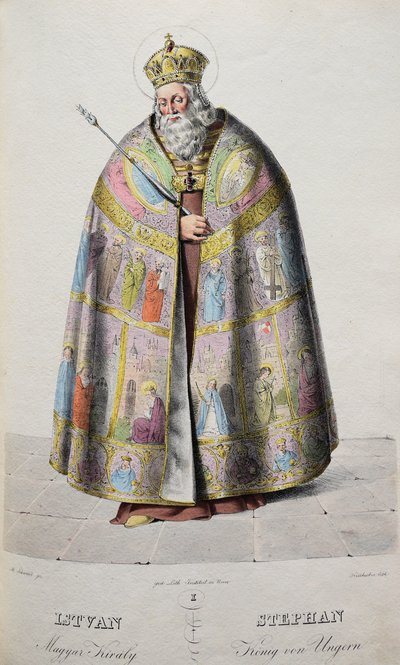Stephen I (969-1038), the Saint, King of Hungary by Josef Nikolaus Kriehuber
